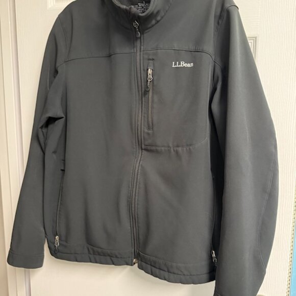 Mens L.L. Bean Soft Shell Jacket Dark Gray - Picture 9 of 9
